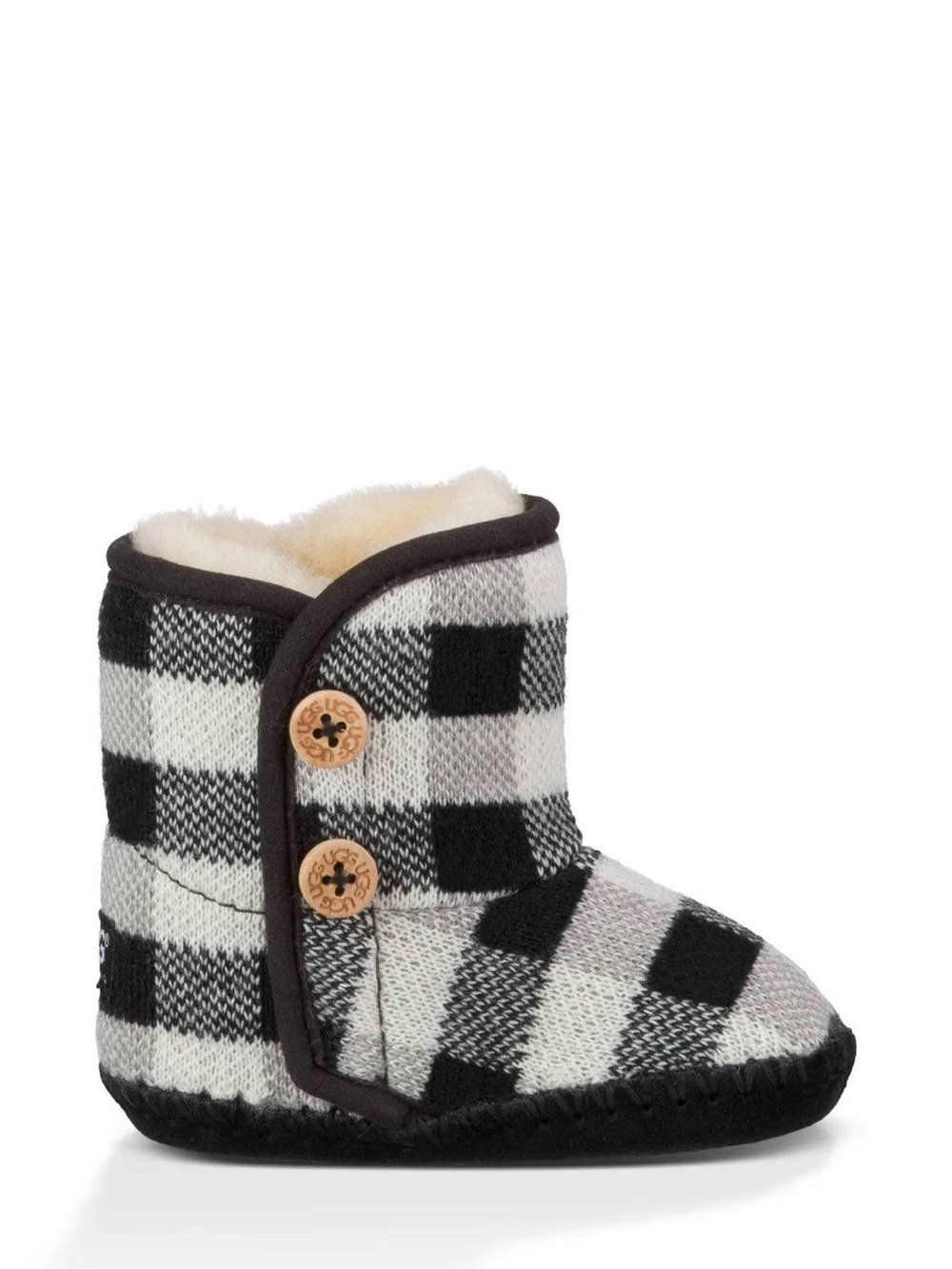 UGG Baby Purl Pine Buffalo Plaid Booties | Size 0/1 | NWOT 🖤🤍 - Picture 5 of 10